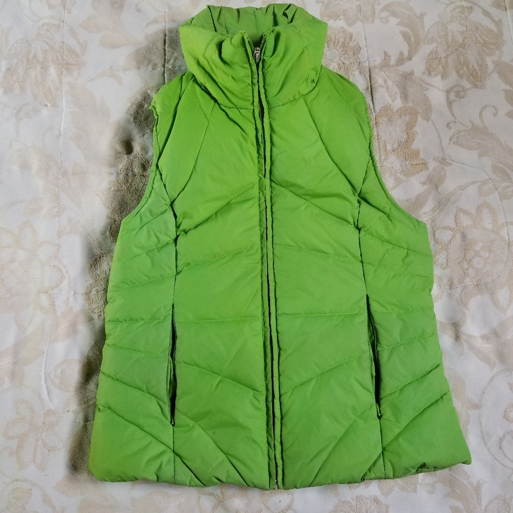 Reaction Kenneth Cole Green Feather Down Puffer Vest w/ pockets